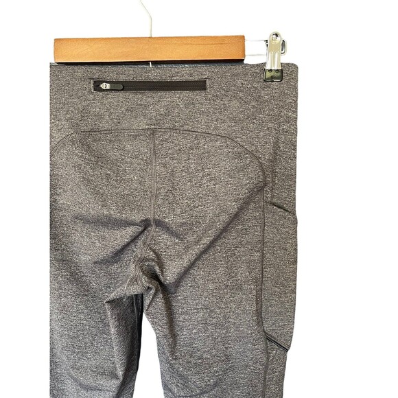 Lululemon Speed Up Crop 21” Tights Leggings: Heathered Black (Grey) size 8 - Picture 6 of 7